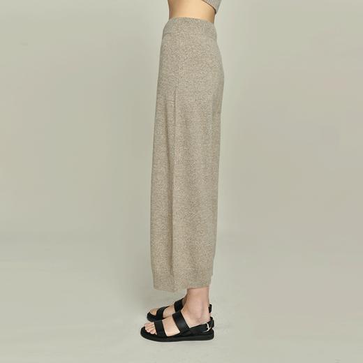 女士2021新款无染色纯羊绒纯色直筒九分裤 商品图2