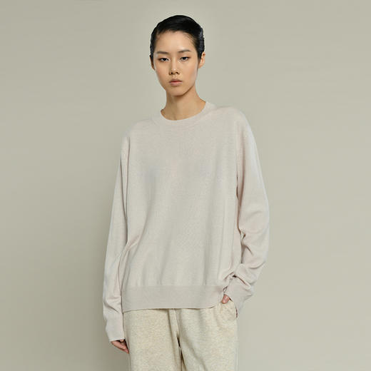 男女同款2021新款羊毛混纺圆领套头衫 商品图0