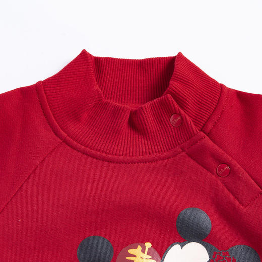 迪士尼米奇新款喜庆新年红男童加绒卫衣套装213T1291
 商品图7