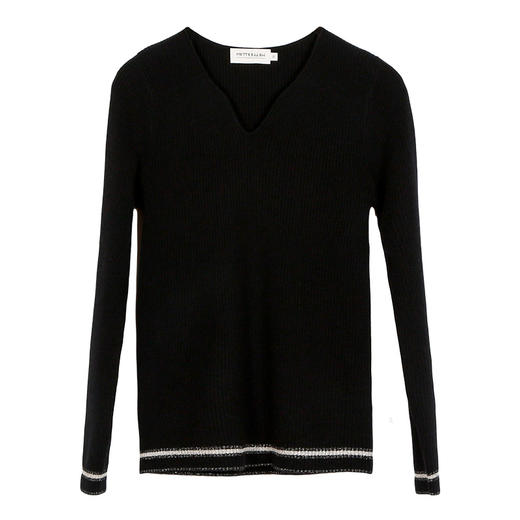 METTE羊绒世家21年女士100%山羊绒衫时尚V领修身显瘦打底针织毛衣 商品图9