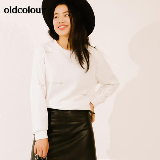 oldcolour秋季时尚宽松纯棉圆领长袖卫衣M33023345 商品图1