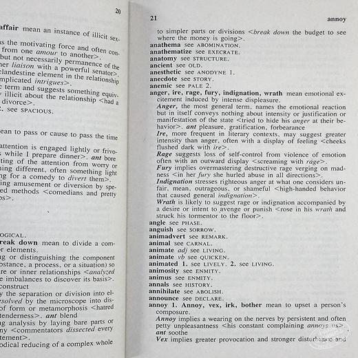 【中商原版】韦氏同义反义字词典 M-W Dictionary of Synonyms and Antonyms 麦林韦氏词典 Merriam Webster 商品图7