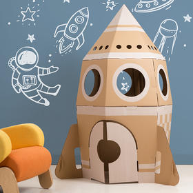 【LensforKids推荐】点造 纸板火箭DIY游戏屋帐篷 （3日内发货）