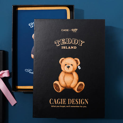 卡杰泰迪熊系列滚边手账本A5/CA5J-TD08ins风记事本随身便携手帐本可爱萌物少女心笔记本子 商品图4