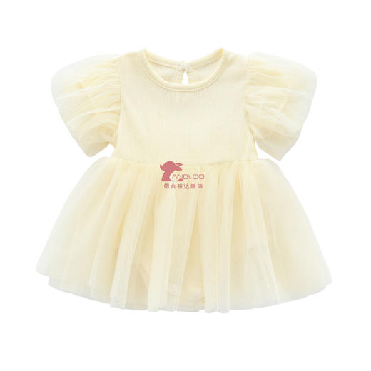 可爱公主连衣裙夏季哈裙满月新生儿宝宝弹力爬服包屁衣婴幼儿衣服 商品图1