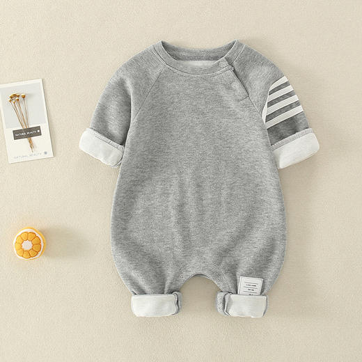 婴儿连体衣女童哈衣潮范婴幼儿童装男女宝宝爬服洋气儿童连身衣 商品图2