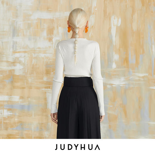 JUDYHUA 极简纹理针织上衣 商品图6