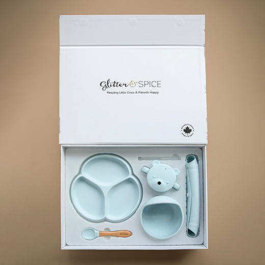 【Glitter spice 咕哩派】婴幼儿学食餐具礼盒装 商品图0