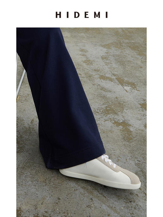 HIDEMI简约设计感小羊皮球鞋sneaker 黑色/白色/棕色 商品图14