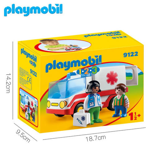 摩比世界playmobil 摩比世界 婴幼儿系列 救护车9122 商品图3