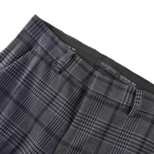 太平鸟男装  秋季新款格纹西裤直筒休闲裤BYGAB3X32 商品图2