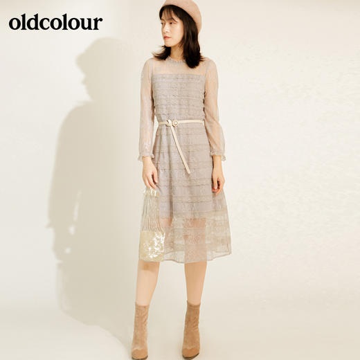 oldcolour秋季时尚长袖连衣裙M31103436 商品图1