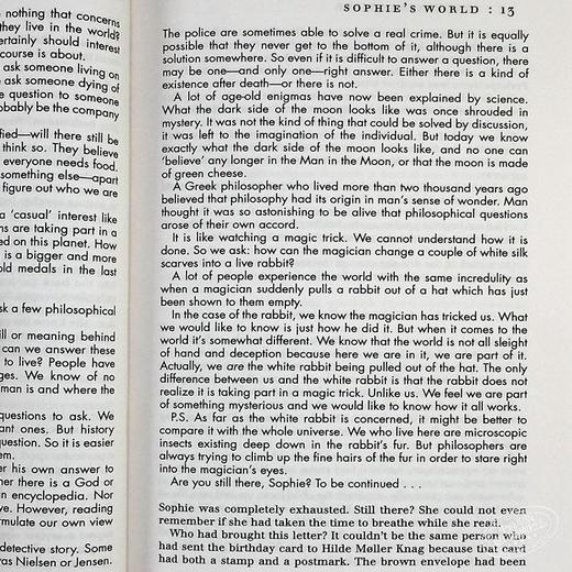 苏菲的世界 英文原版小说英文版 Sophie's World 英文原版书 贾德Gaarder哲学启蒙书 外国现当代文学小说 世界经典名著 商品图6