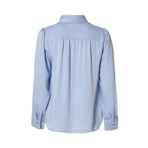 EITIE爱特爱秋季新款时尚通勤简约舒适显瘦系带衬衫女上衣6713401 商品图8