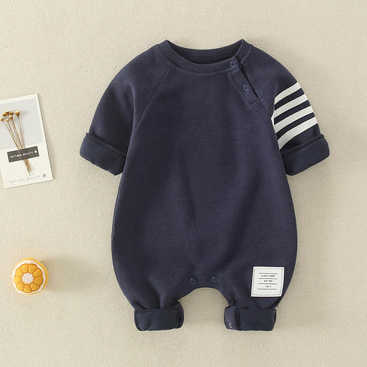 婴儿连体衣女童哈衣潮范婴幼儿童装男女宝宝爬服洋气儿童连身衣 商品图3