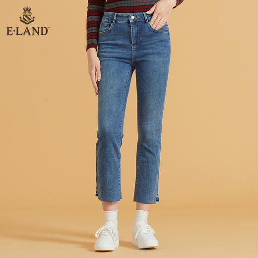 衣恋不规则裤脚设计感微喇牛仔裤EETJB49C3C 商品图2