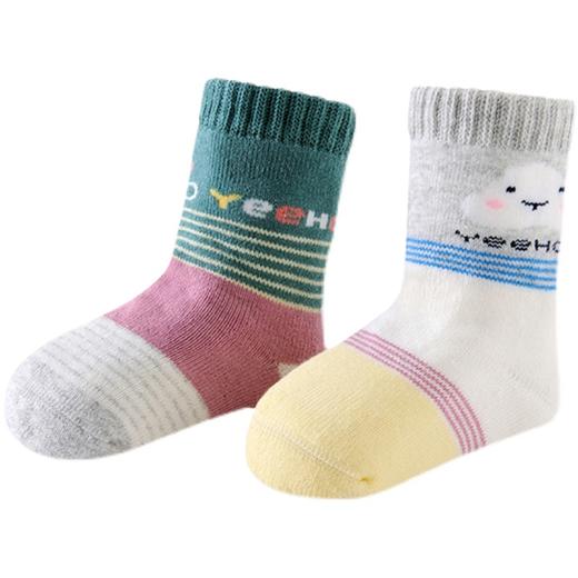 英氏-鞋袜类（秋）E1厚袜(2双装）A08浅灰色11CM 商品图4