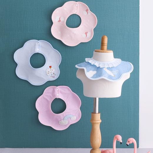 安吉小鸭棉初生婴儿口水巾四季男女宝宝防水围嘴新生儿围脖新款 商品图1