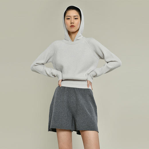 女士2021新款羊毛混纺A型针织短裤 商品图1