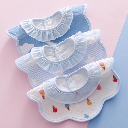 安吉小鸭棉初生婴儿口水巾四季男女宝宝防水围嘴新生儿围脖新款 商品图0