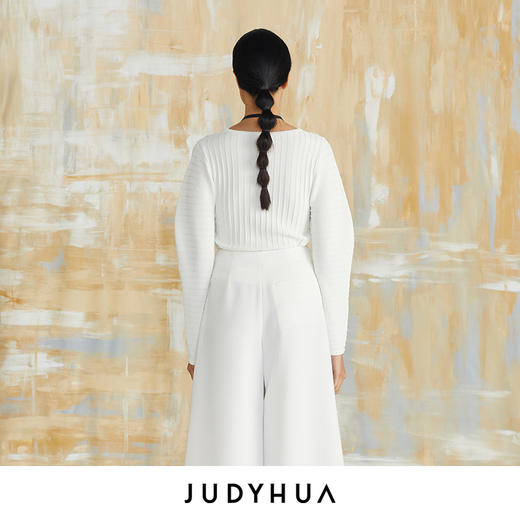 JUDYHUA 基础款纹理针织上衣 商品图2
