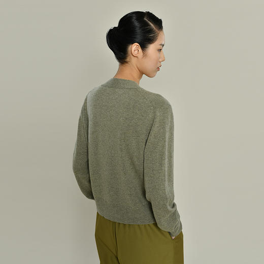 女士2021新款纯山羊绒V领开衫 商品图3