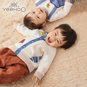 英氏-童衣类（秋）E1英毛短外套奶油白色100CM