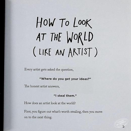 【中商原版】偷师学艺 10个你一定要知道的创意秘籍 英文原版Steal Like an Artist Austin Kleon 商品图5