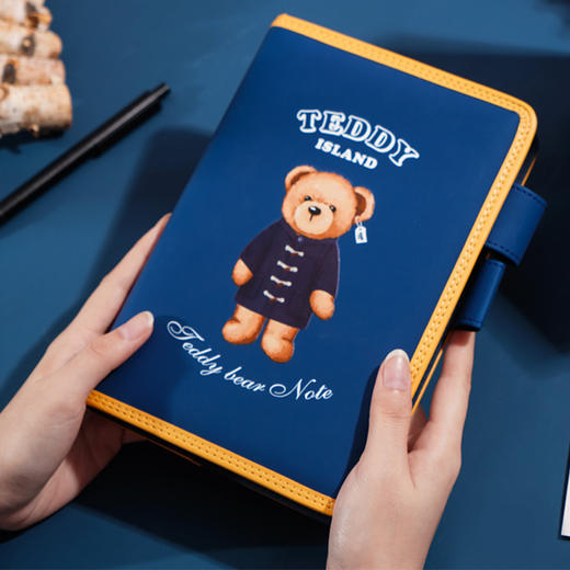 卡杰泰迪熊系列滚边手账本A5/CA5J-TD08ins风记事本随身便携手帐本可爱萌物少女心笔记本子 商品图2