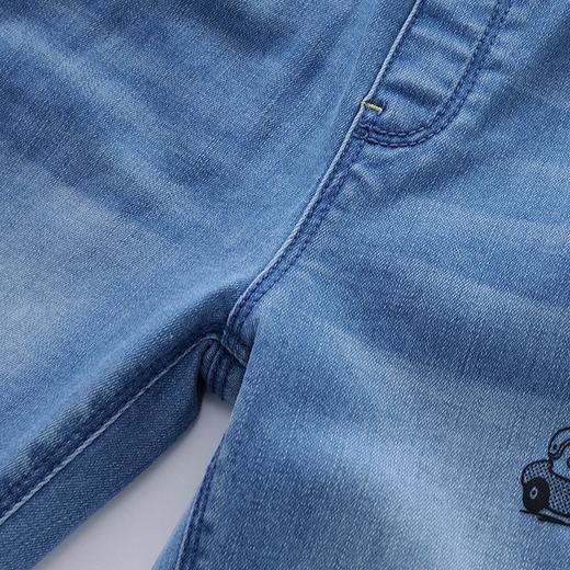 英氏-童衣类（秋）E1连梭长裤, 中牛仔蓝, 100CM 商品图3