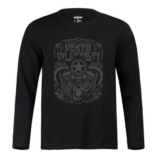 新款秋冬休闲个性弹力棉长袖运动印花T恤MOTORCYCLES机车 NMT-1688 商品图2