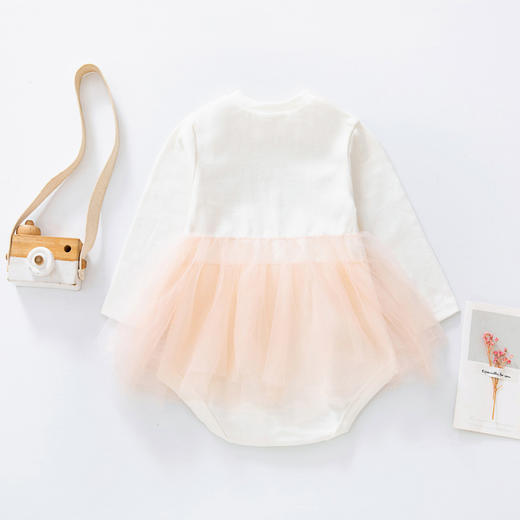 新生儿衣服婴儿连体衣春秋新款小公主宝宝三角哈衣爬服长袖包屁衣 商品图2