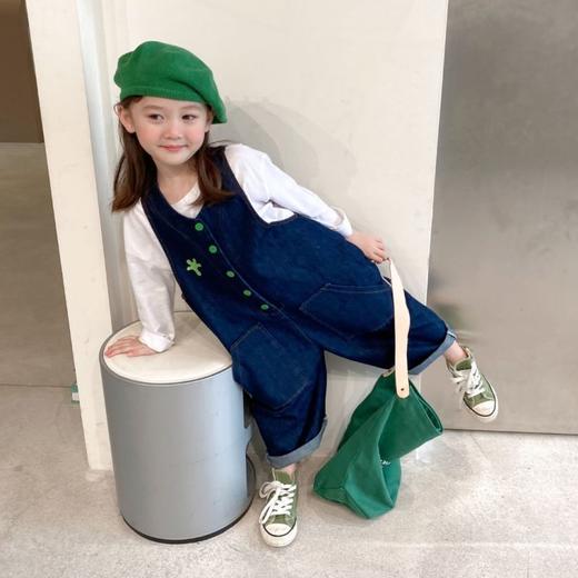 童装女童秋装休闲背带裤儿童韩版牛仔连体裤宝宝春季新款宽松长裤 商品图1