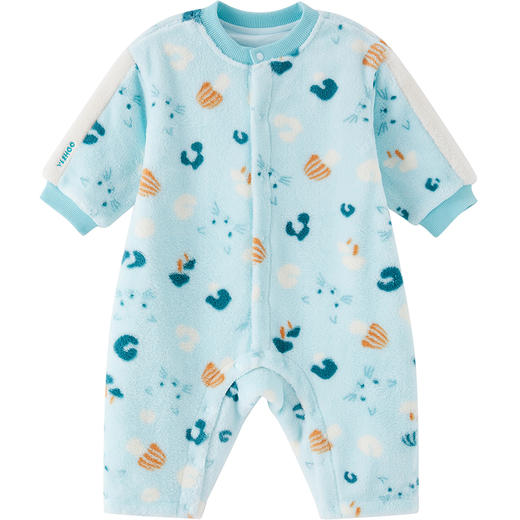 英氏男女婴儿森林襟蛤爬服波点21秋冬连体衣保暖YZJAJ31019A 商品图6