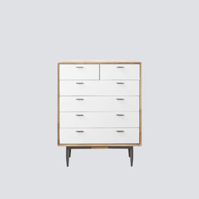 NS家居nsfurniture进口实木六斗柜NSCB-ALB WHT B03