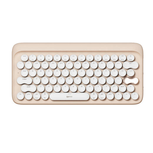 洛斐圆点蓝牙机械键盘EH112S-奶茶无线女生办公家用电竞笔记本 商品图0