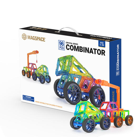 MAGSPACE摩可立水晶磁力片96片拼装机甲 商品图4