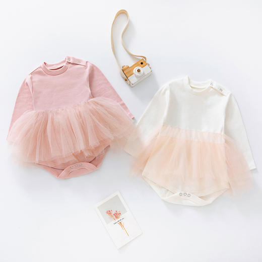 新生儿衣服婴儿连体衣春秋新款小公主宝宝三角哈衣爬服长袖包屁衣 商品图0