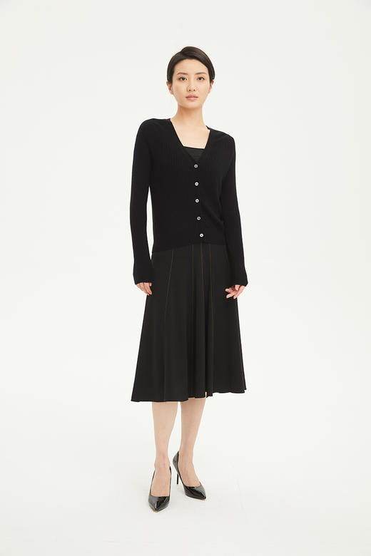 CARA女装简约柔软舒适绵羊毛针织衫KC211MKC6001E1 商品图1