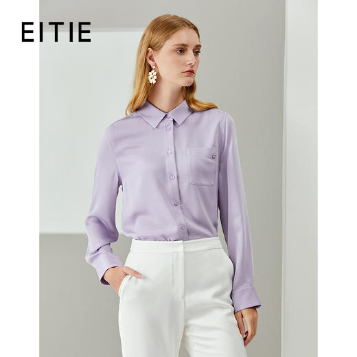 EITIE爱特爱秋季新款时尚大方修身显瘦通勤衬衫女衬衫6709401 商品图1