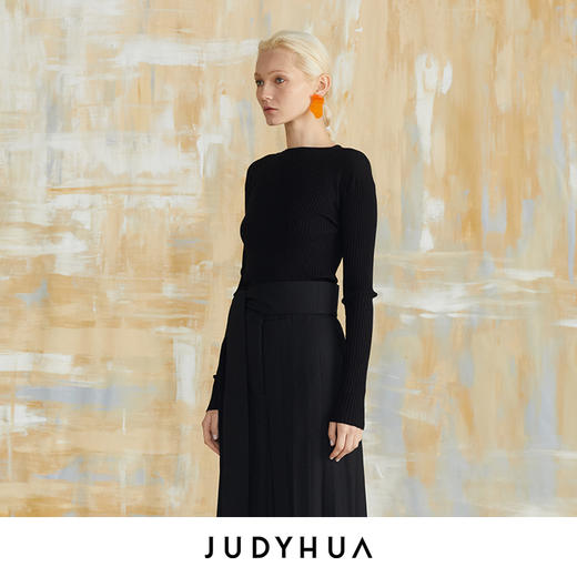 JUDYHUA 极简纹理针织上衣 商品图9