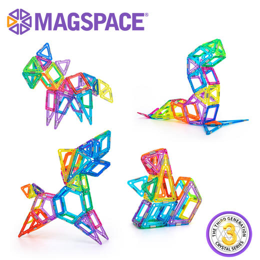 MAGSPACE摩可立水晶磁力片83片动物园套装 商品图2