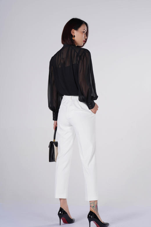 L1臣禾两件套抽褶精致雪纺衬衫9213054776 商品图6