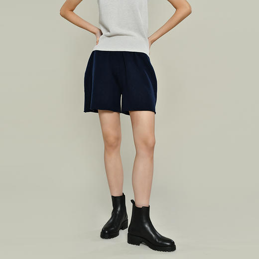 女士2021新款羊毛混纺A型针织短裤 商品图0