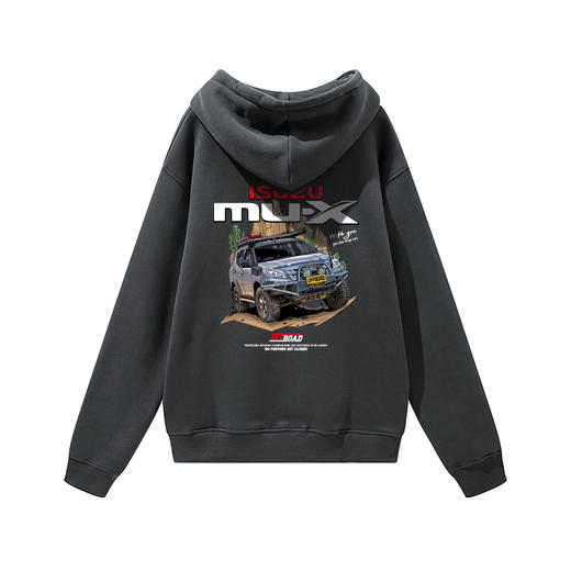 2021新款秋冬潮流ISUZU五十铃越野车带帽抓绒套头保暖卫衣 NMT-1697 商品图5