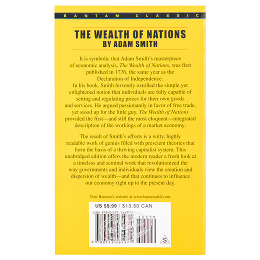 亚当·斯密：国富论 英文原版 The Wealth of Nations  Adam Smith  西方经济学理论 经济学说 宏观经济学 道德情操论作者 商品图1