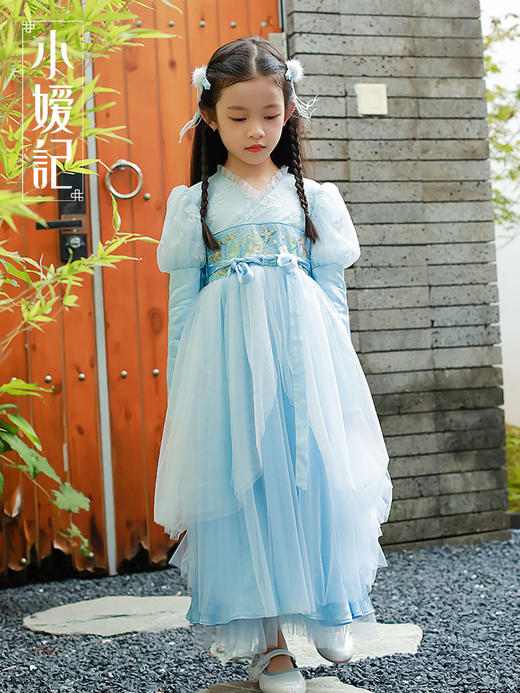 小嫒記【潋清辉】国潮中国风新中式高端童装洋气旗袍潋清辉 商品图0