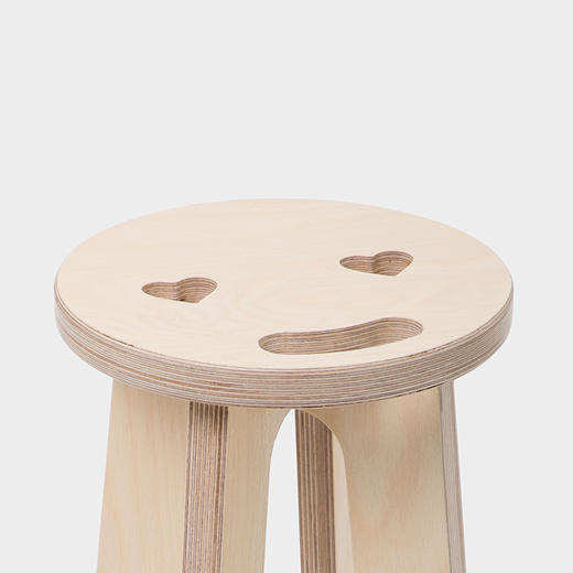 【LensforKids推荐】点造 木质表情凳子 换鞋矮凳 30cm高（3日内发货） 商品图0