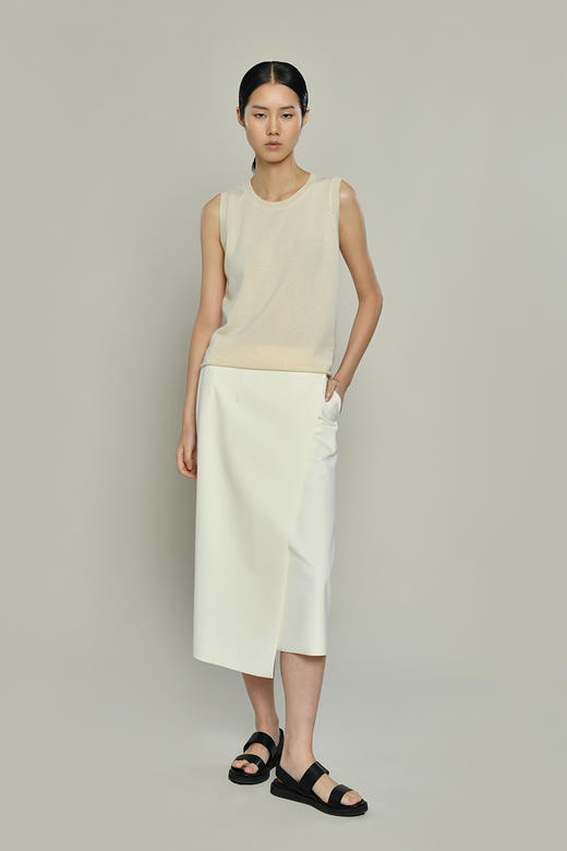 女士2021新款无染色纯羊绒针织背心 商品图6