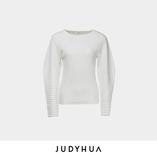 JUDYHUA 基础款纹理针织上衣 商品图3